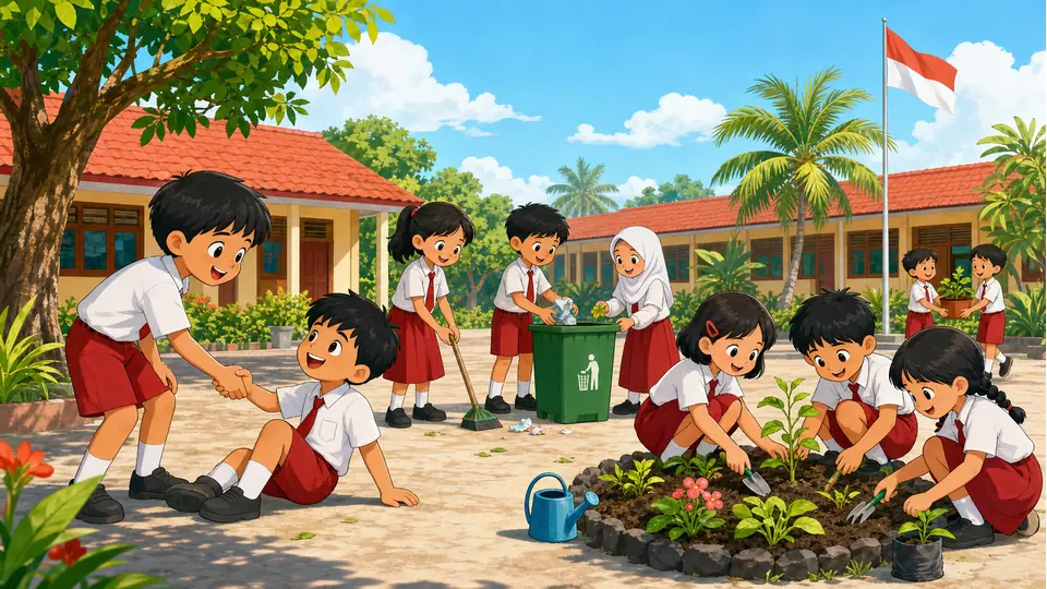 Harmoni di Setiap Langkah: Menumbuhkan Kepedulian dan Gotong Royong di SDN 3 Lamokato